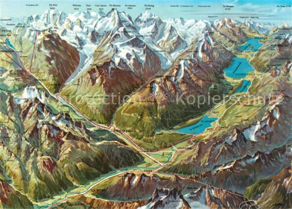 Engadin GR Panoramakarte