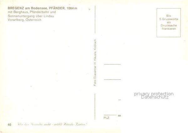 Bregenz Bodensee Berghaus Pfänder Abendstimmung – Bild 2