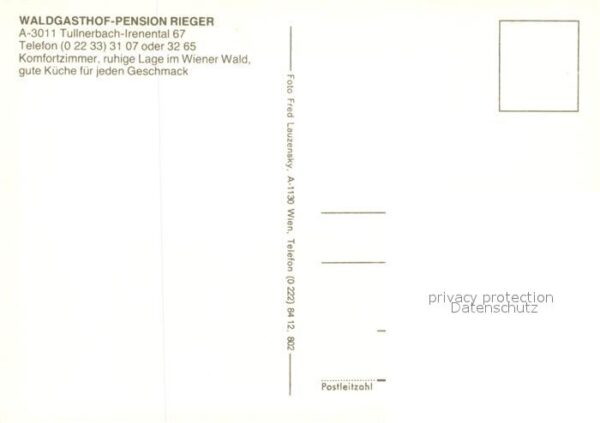 Tullnerbach Waldgasthof Pension Rieger – Bild 2