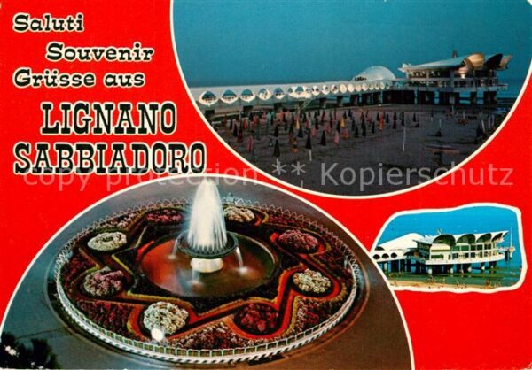 Lignano Sabbiadoro Park Hotelanlagen Strand Nachtaufnahme