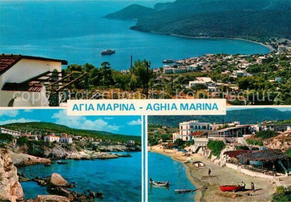 Aghia Marina Strand Fliegeraufnahme