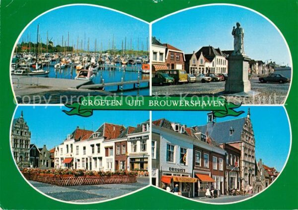 Brouwershaven Hafen Denkmal Stadtansicht