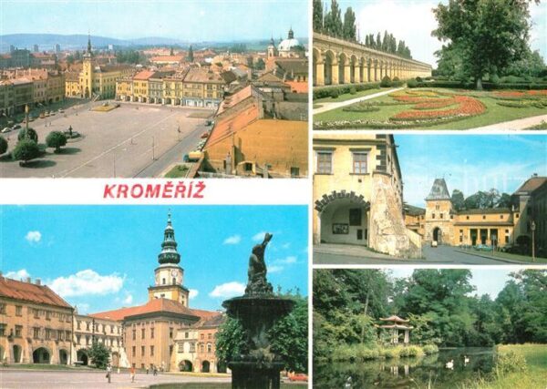 Kremsier Kromeriz Czechia Schloss Park Tempel Marktplatz Kirche D