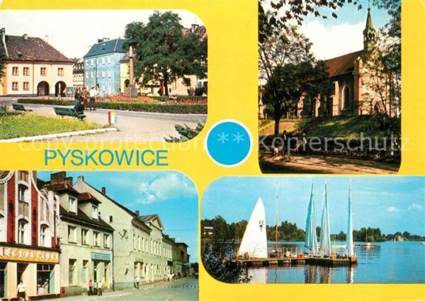 Pyskowice Rathaus Kirche Hafen