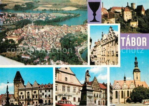 Tabor Czechia Fliegeraufnahme Rathaus Denkmal Kirche