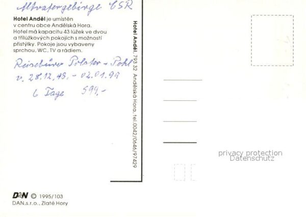 Zlate Hory Zuckmantel Hotel Andel – Bild 2
