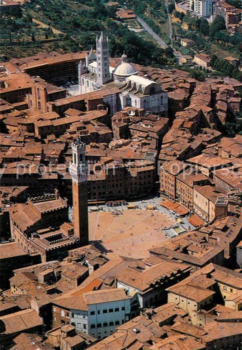 Siena Fliegeraufnahme Piazza del Campo