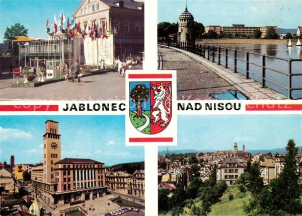 Jablonec nad Nisou Rathaus Bahnhof Stadtansichten