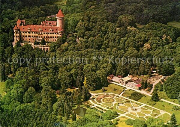 Zamek Konopiste Fliegeraufnahme Schloss Park