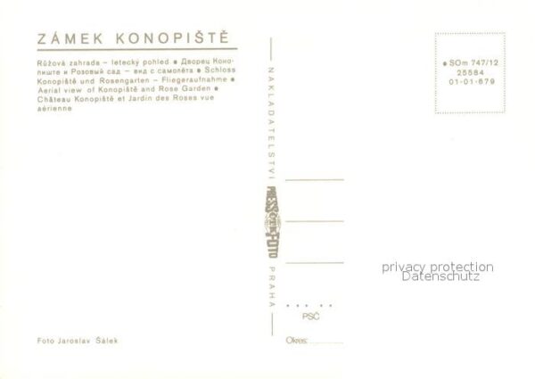 Zamek Konopiste Fliegeraufnahme Schloss Park – Bild 2