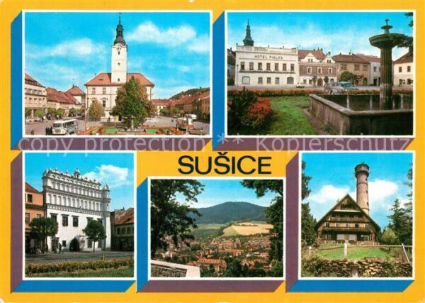 Susice Hotel Fialka Rathaus Panorama