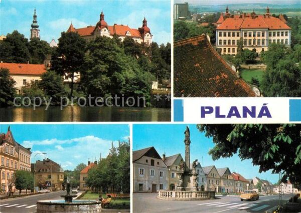 Plana Plan Schloss Denkmal Brunnen