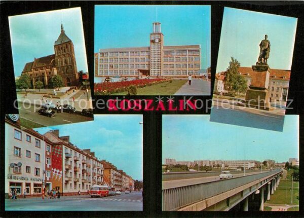 Koszalin Koeslin Pommern Kirche Denkmal Brücke Stadtansicht