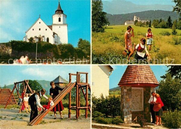 St Kathrein Spielplatz Kirche Wanderer