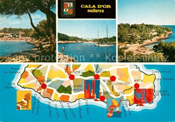 Cala d Or Fliegeraufnahme Panoramakarte