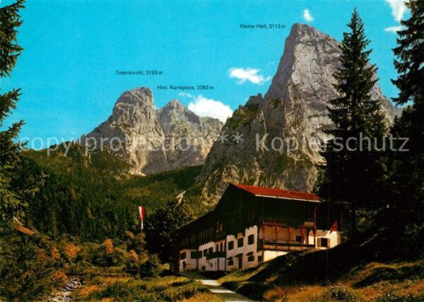 Hinterbaerenbad Alpenmotiv Anton Karg Haus Totenkirchl