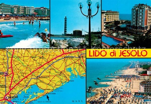 Lido di Jesolo Strand Landkarte Hotelanlagen Fliegerau