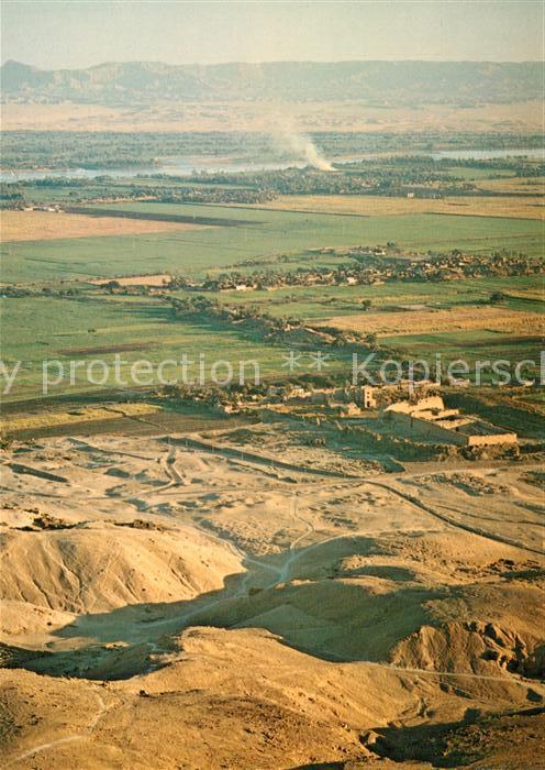 Theben Egypt Fliegeraufnahme Tempelanlage Medinet Ha