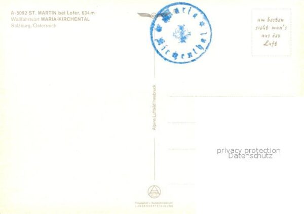 St Martin Lofer Wallfahrtsort Maria Kirchental Fliegera – Bild 2