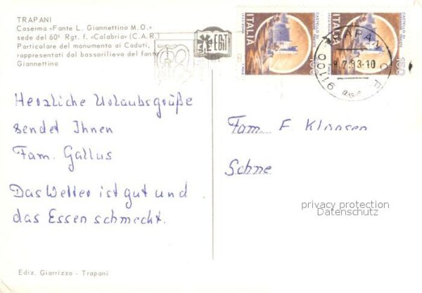 Trapani Denkmal 60 Regiment Calabria – Bild 2