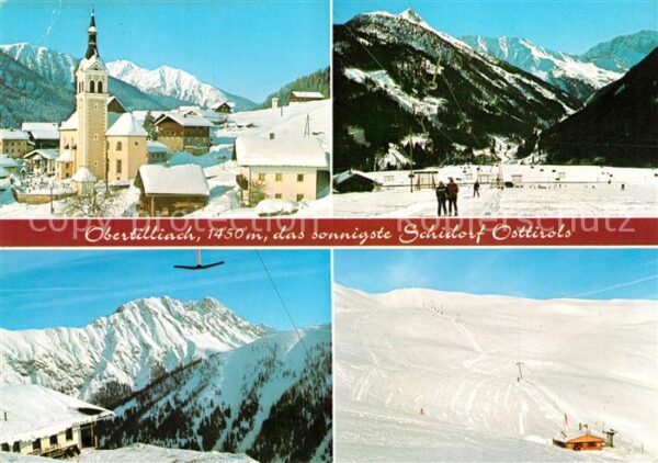 Obertilliach Skigebiet Kirche Winterlandschaft