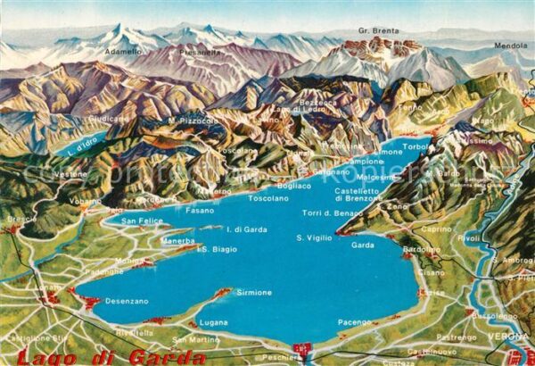 Lago di Garda Panoramakarte