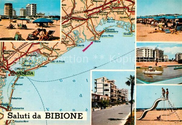 Bibione Strand Panoramen Karte