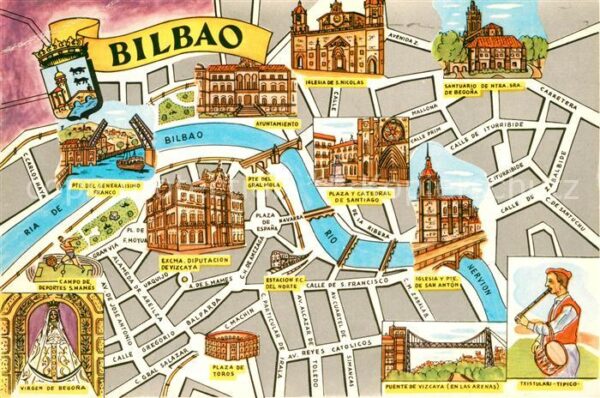 Bilbao Espana Panoramakarte