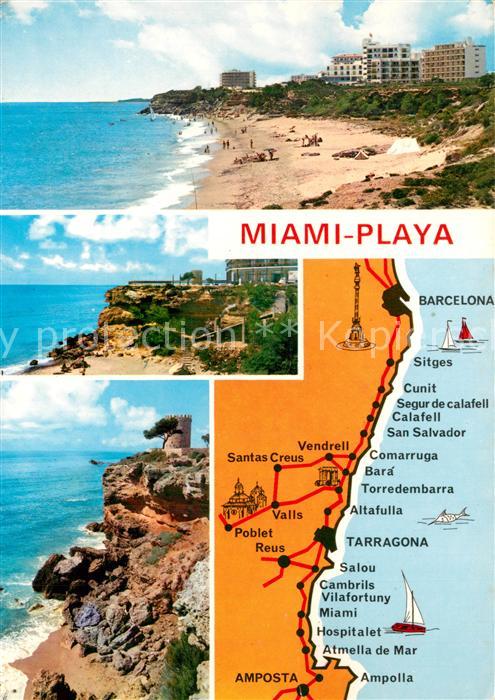 Miami Playa Panoramakarte Strand Küste