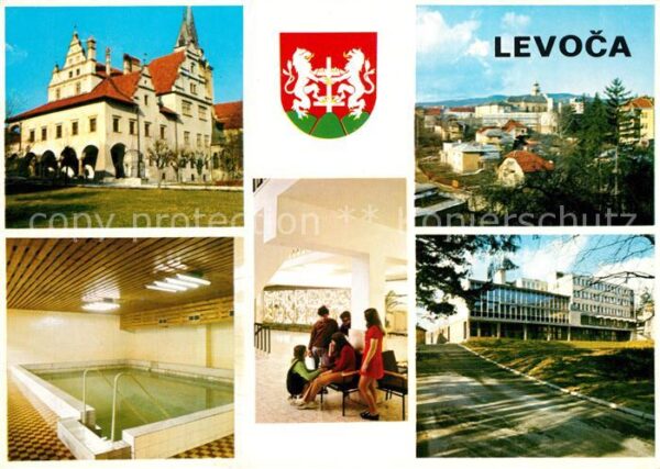 Levoca Slovakia Rathaus Hallenbad Stadtansichten