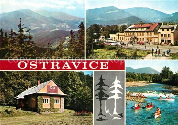 Ostravice Bahnhof Panoramen