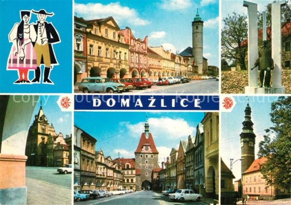 Domazlice Stadttor Rathaus Stadtansicht