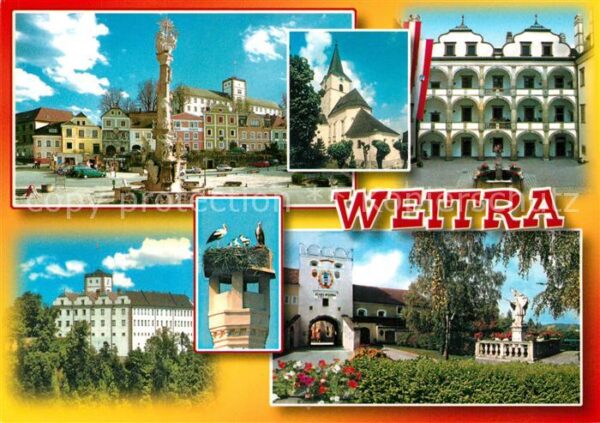 Weitra Rathausplatz Pfarrkirche Arkadenhof Sch