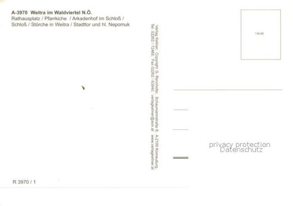 Weitra Rathausplatz Pfarrkirche Arkadenhof Sch – Bild 2