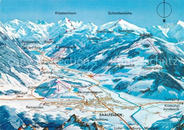 Kaprun Saalfelden Kitzsteinhorn Pistenplan