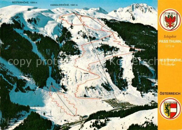 Pass Thurn Resterhöhe Pistenplan