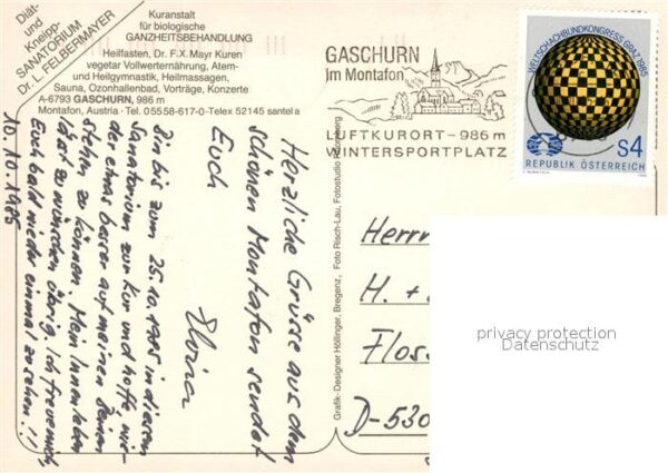 Gaschurn Vorarlberg Kursanatorium Felbermayer – Bild 2