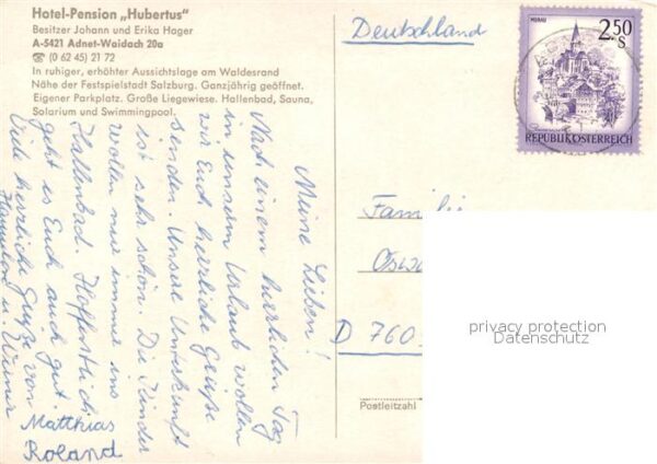 Adnet Waidach Hotel Pension Hubertus – Bild 2