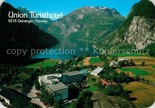 Geiranger Fliegeraufnahme Union Turisthotel
