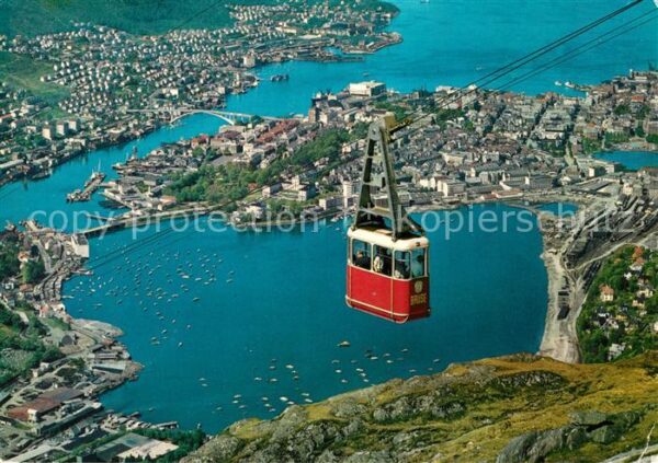 Bergen Norwegen Fliegeraufnahme Ulriksbanen