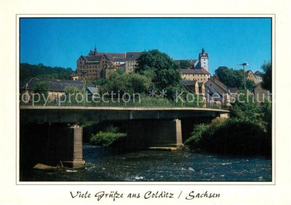 Colditz Schlosskomplex Brücke Muldepartie