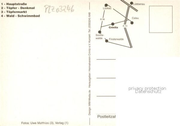 Crinitz Hauptstr Töpferdenkmal Töpfermarkt Wald – Bild 2