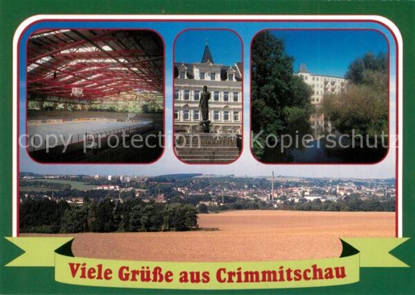 Crimmitschau Kunsteisbahn Marktbrunnen Spinnerein Ne