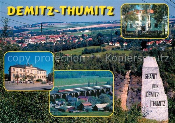 Demitz-Thumitz Teilansicht Marktplatz Schule Steinmetz