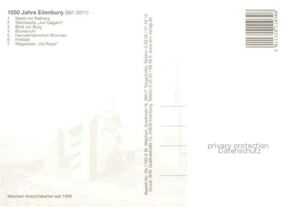 Eilenburg Markt Rathaus Sternwarte Juri Gagarin B – Bild 2