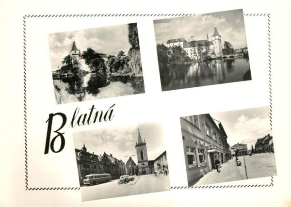 Blatna Schloss Stadttor Strassenpartie