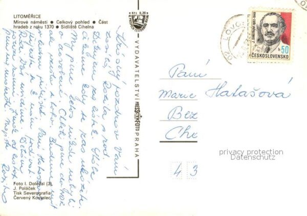Litomerice Leitmeritz Nordboehmen Mirove namesti Celkovy pohled Cast hrad – Bild 2