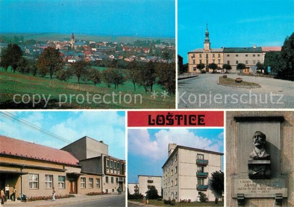 Lostice Panorama Namesti Miru s renesancni radn