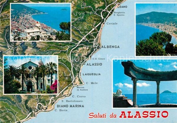 ALASSIO Savona Liguria IT Panorama Kirche