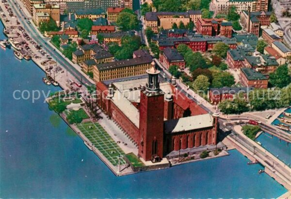 Stockholm Stadshuset Fliegeraufnahme
